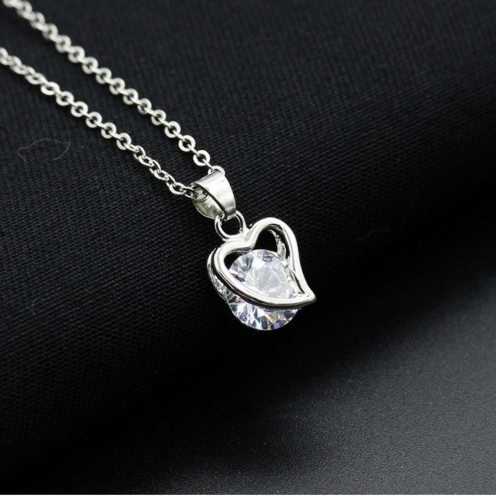 Heart and diamond necklace
